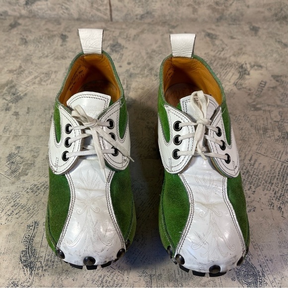 John Fluevog Vintage 90's wooden clog shoe Restitution Made in England - Picture 4 of 14